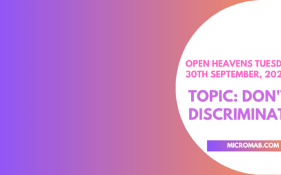OPEN HEAVENS  TUESDAY, 30TH SEPTEMBER, 2025
