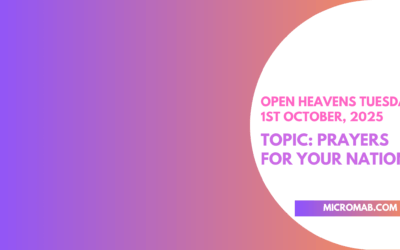 OPEN HEAVENS WEDNESDAY, 1ST OCTOBER, 2025